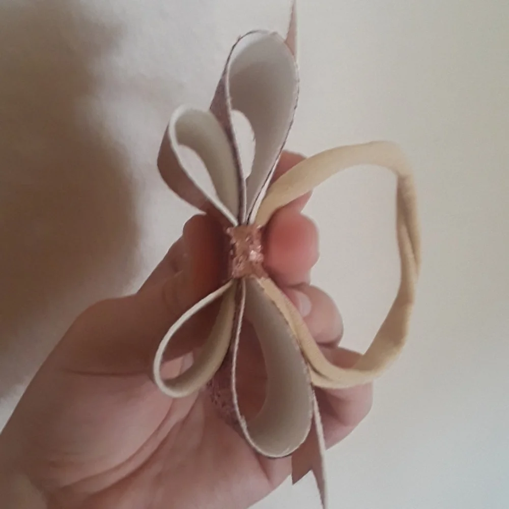 Faux leather  bow headband